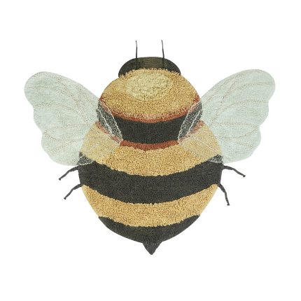 Alfombra infantil lavable con forma de abeja